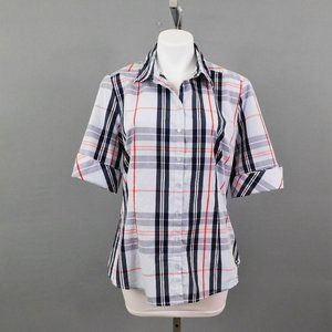 7th Avenue Women Shirt L Black Gray‎